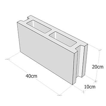 بلوک سبک دوجداره 10*40