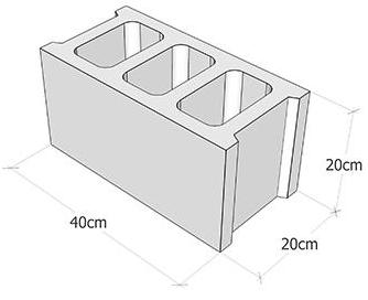 بلوک سیمانی ماسه ای 20*20*40
